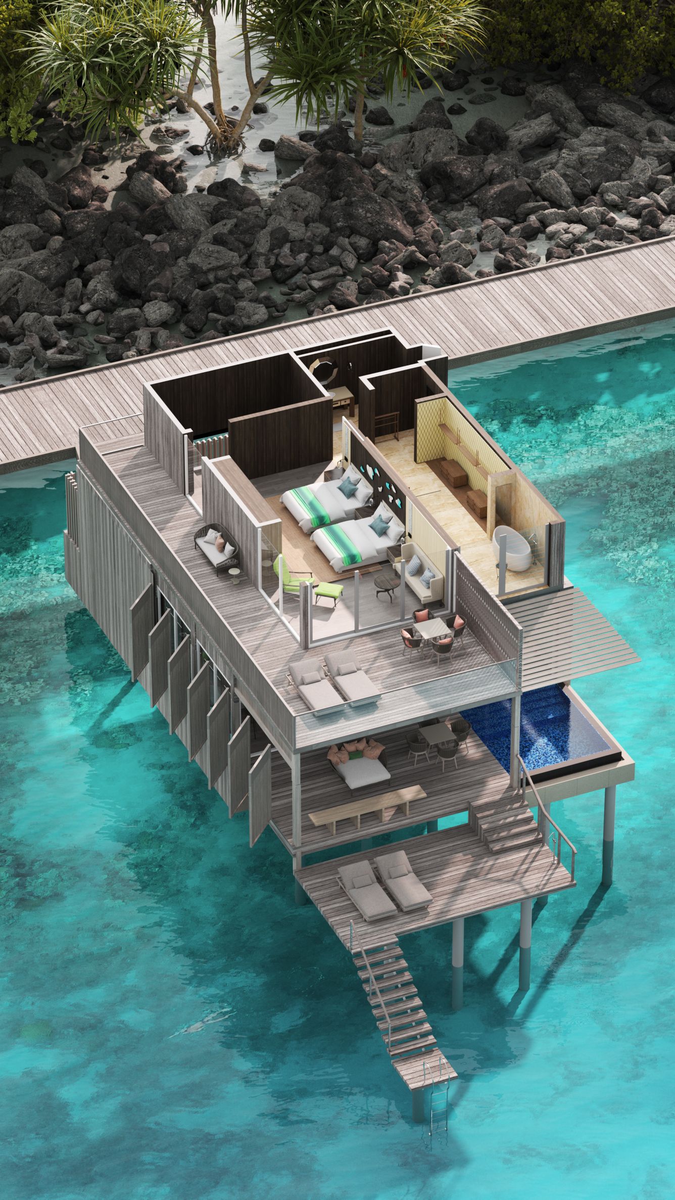 Two-Bedroom Overwater Villa photo 8